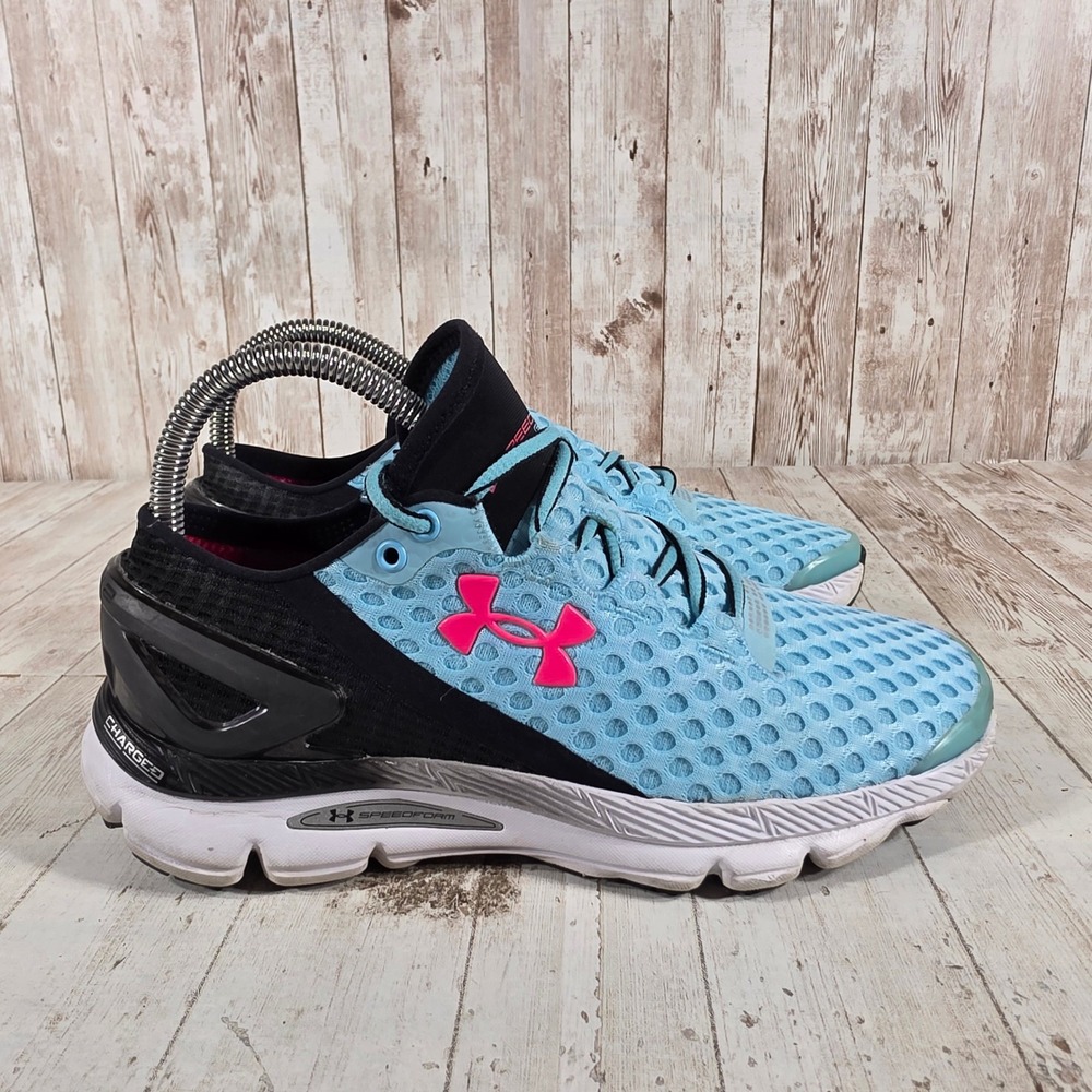 Under Armour Speedform Gemini 2 Womens Shoes Blue Pink 1266245-914 Size 7